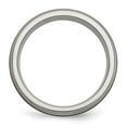 thumbnail image 2 of Chisel Titanium Antiqued and Brushed with Sterling Silver Inlay 8mm Grooved Band, 2 of 7