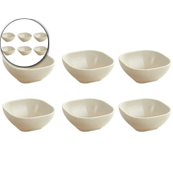 Dvruxg 6 Pack Small Bowls, 4 Inch Wheat Straw Soy Sauce Dishes, Unbreakable Dessert Bowls, Dipping Sauce Cups, Mini Prep Bowls, Snacks, Sauce Ketchup, BBQ