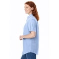 thumbnail image 3 of Woman Within Plus Size Perfect Short Sleeve Button-Down Shirt Oversized Tunic Blouse, 3 of 6