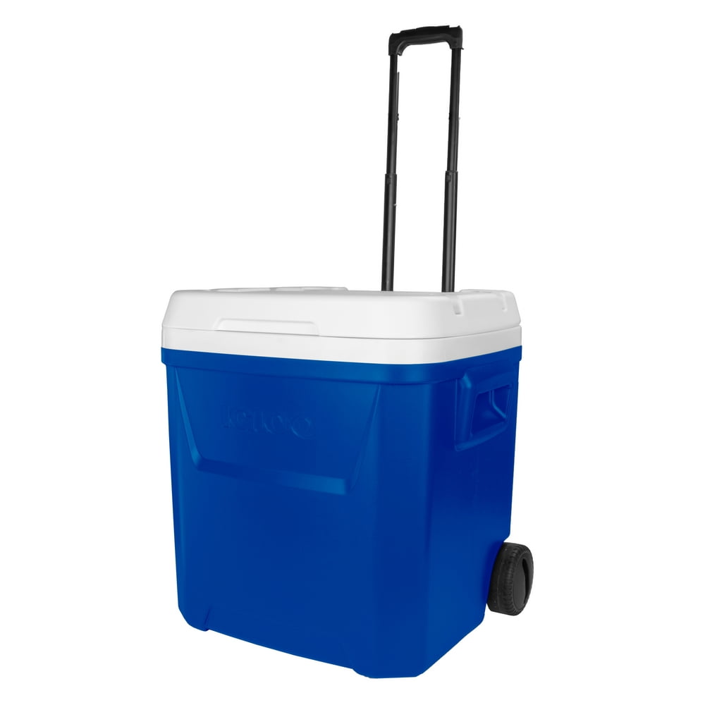 Igloo 60Quart Laguna Roller Ice Chest Cooler with Wheels Blue