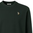 thumbnail image 2 of U.S. POLO ASSN. Sudadera para hombre - Felpa cepillada, cuello redondo, logotipo, mezcla de algodón Verde oscuro M (Medium), 2 of 3