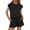 Black, variant on Scacto Women's Summer 2-Piece Set, Sleeveless Top & Drawstring Shorts Sweatsuits, Casual Loungewear with Pockets