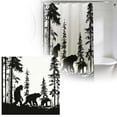 thumbnail image 2 of Humorous Animal Print Bathroom Shower Curtain Funny Sitting On Reading Newspaper Design Polyester Fabric Bath Curtain for Home, 2 of 4