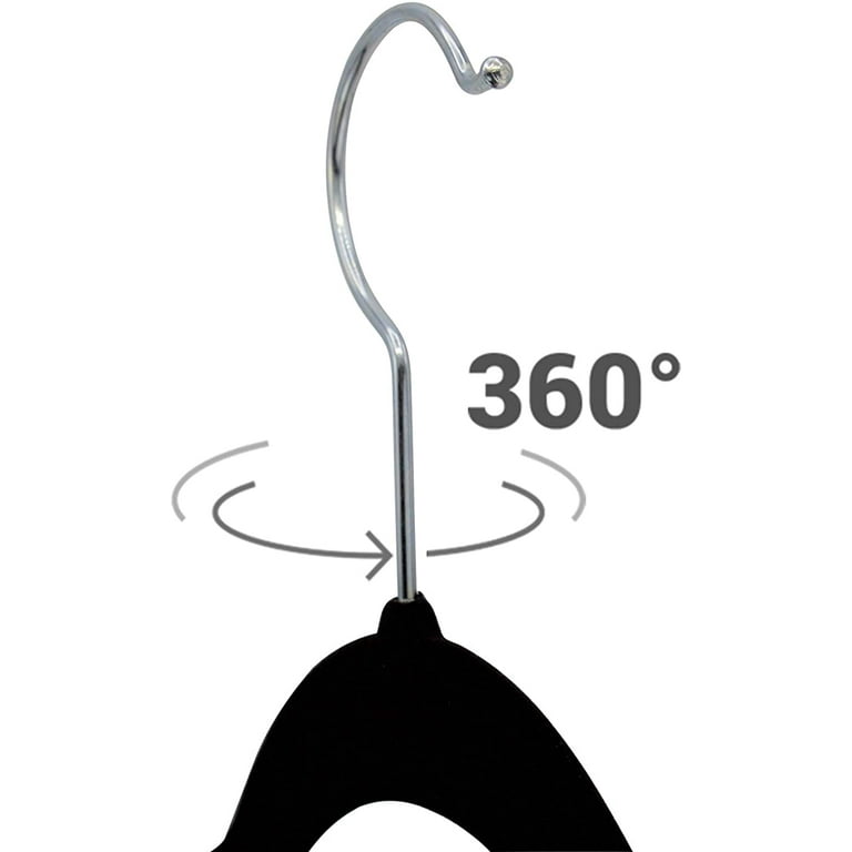 Velvet Slim Clothes Hangers, With Metal Clips, Hook Swivel 360, Ultra –  A1hangers
