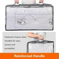 thumbnail image 5 of Wirlsweal 3Pcs under Bed Storage Bag Dustproof Large Capacity Four Handles Moisture-proof Zippered Comforter Storage Bag Dormitory Wardrobe Closet Dorm Containers, 5 of 10