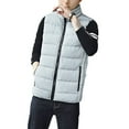 thumbnail image 5 of Fangasis Mens Jacket Full Zip Waistcoat Sleeveless Puffer Vest Men Lightweight Winter Warm Coats Fashion Holiday Coat Gray XS, 5 of 7