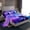 Purple Blue, variant on Feelyou Japanese Anime Girl Twin Sheet Sets, Buttefly Blue Purple Bedding, 3-Piece