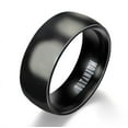 thumbnail image 3 of Mens Titanium Wedding Band 8mm Matte Black Ring Classic Round Engagement Jewelry Decoration for Male Wedding Band Ring, 3 of 7