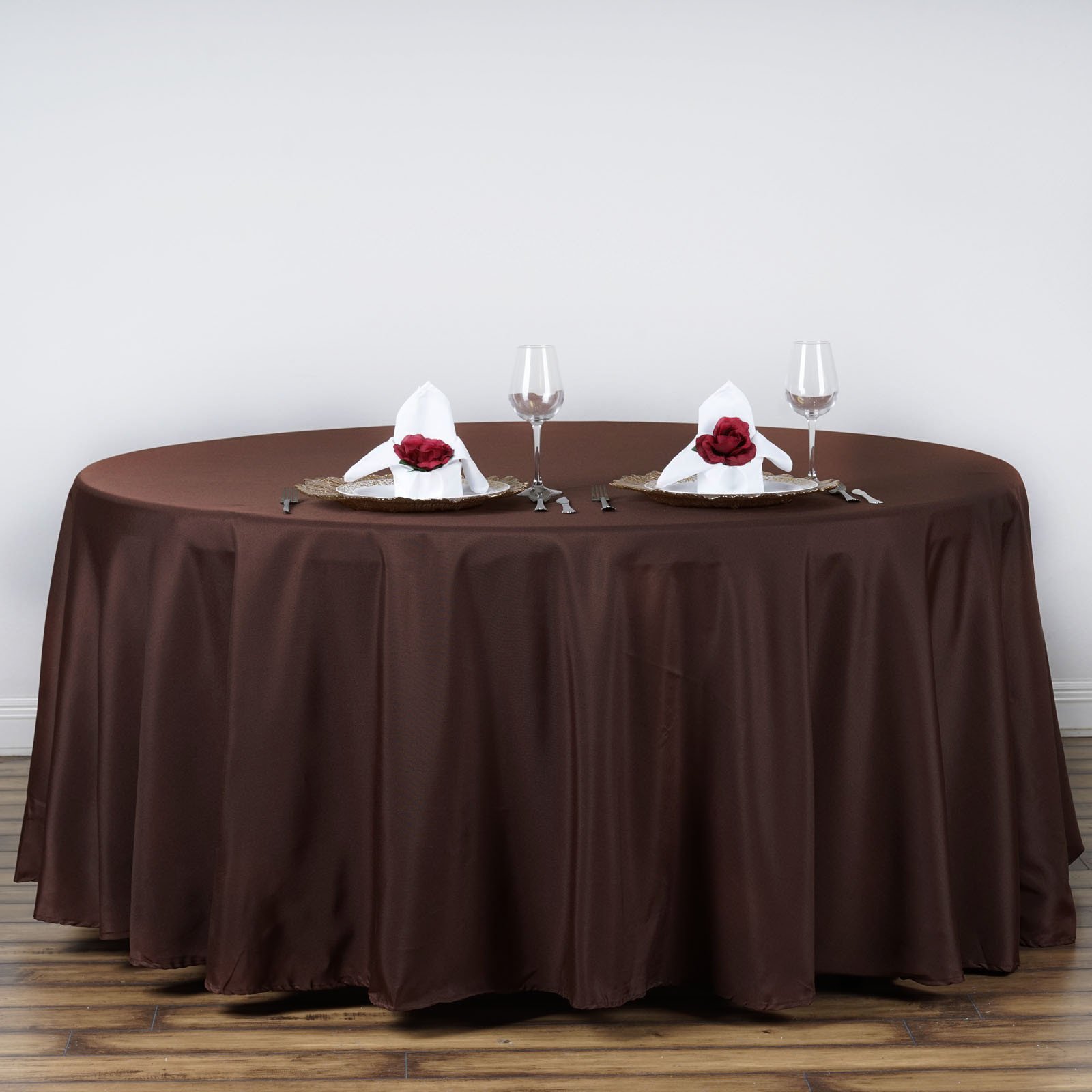Efavormart 120" Round Polyester Tablecloth for Kitchen Dining Catering