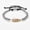 Silvery B, variant on Men'S Luxury Feather-Shaped Beaded Bracelet - Stainless Steel Adjustable Wristband with Goldene Metal Accents, Perfect for Daily Wear & Gifting, Feather Jewelr,Black