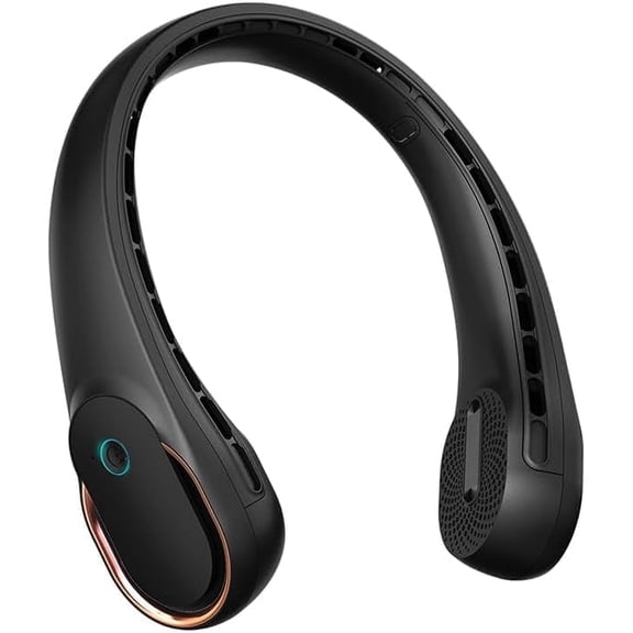 FrSara Neck Fan, Portable Rechargeable Personal Fan, Hands Free Bladeless 5200mAh, 360° Cooling, 3 Speeds Adjustable, Faster Cooling, Ultra Quiet for Travel, Sports, Home, Office