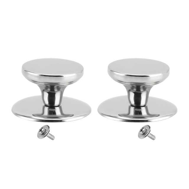 kurtrusly 2pack/lot Comfortable Grip Kitchenware Accessories For Round Lid Cap Flat (Silver) large size