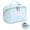 Blue, variant on TINYAT PU Makeup Bags for Women Pouch Open Flat Toiletry Bag Lightweight Cosmetic Bags for Travel Decorate