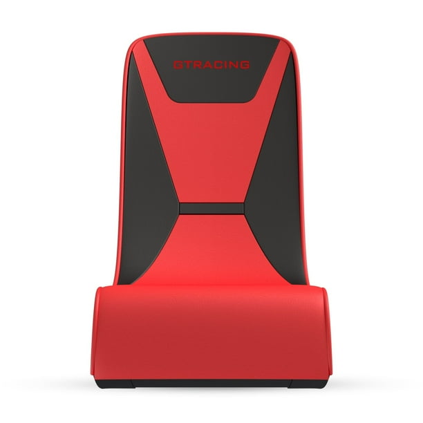 GTRACING Faux Leather Floor Rocker Video Gaming Chair, Red