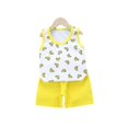 thumbnail image 1 of 24M 65RedSummer Cute Cartoon 2pcs Niños Bebé Niños Niñas Chaleco de dibujos animados Top Shorts Pantalones Conjunto Ropa Niños Pijamas Niñas Ropa Conjuntos esquí esquí Gafas de esquí, 1 of 4