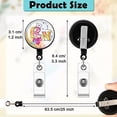 thumbnail image 2 of heyrekt Retractable Cute RN Badge Reel Name Tag Holders, Assorted Colors, 4 Count, 4 Pack, 2 of 5