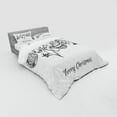 thumbnail image 2 of Ambesonne Christmas Bedding Set 4 Pcs, Sketchy Ornaments, Queen, Black White, 2 of 2
