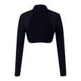 thumbnail image 4 of UJNDER Elegant Ballet Dance Wrap Top for Women Long Sleeve Shawl Cover Up Ideal for Practice and Black, 4 of 5
