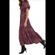 thumbnail image 2 of Vestido Maxi Bohemio de Verano para Mujer, Informal, con Escote en V, Corta Abullonada, Holgado, para Playa, Estampado Floral, Vino Tinto, Talla XXL, 2 of 9