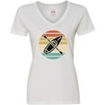 thumbnail image 3 of Inktastic Kayaking Retro Kayak Boating Women's V-Neck T-Shirt, 3 of 5