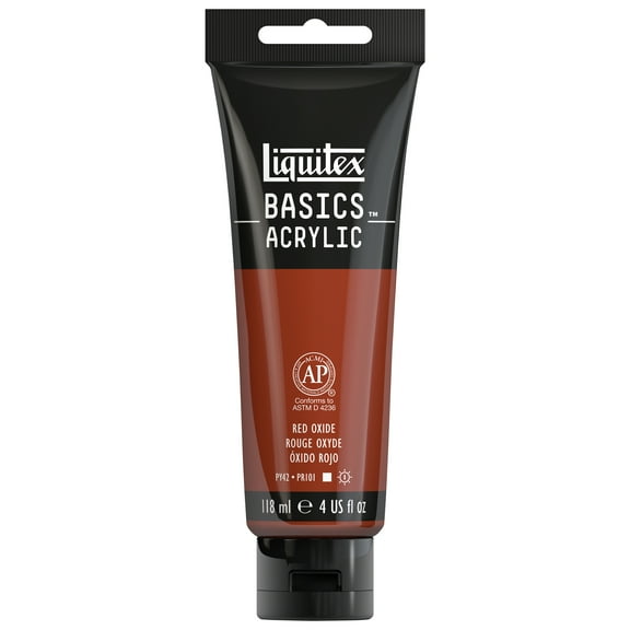Liquitex BASICS Acrylic Color, 4 oz. Tube, Red Oxide