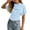 00$-Light Blue212, variant on Hiijoy Girls Black Tee Shirt Fashion Ruched Short Sleeves Round Neck Tshirt, Sizes 3-14