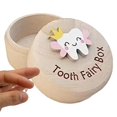 thumbnail image 1 of Tooth Keepsake Box - Wooden Baby Keepsake Box for Tooth | Teeth Container for Boy or Girl, Storage Box Gift, Fairy, Tooth Saver for Baby Shower Birthday Gift, 1 of 1