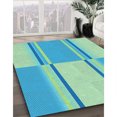 thumbnail image 2 of Ahgly Company Indoor Square Patterned Dark Turquoise Green Area Rugs, 3' Square, 2 of 6