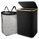 thumbnail image 3 of 2X Cesto de Ropa Sucia con Tapa, Cesto de Ropa Sucia Negro con Bolsa de Ropa ExtraíBle, Clasificador de Ropa para Cuarto de Baño Y Dormitorio, 3 of 5