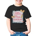 thumbnail image 3 of SGMVNU Girls Third Grade T Shirts Short Sleeve Crew Neck Relaxed Fit Graphic Shirt Tops Back to School Clothes, Size 5-6 Years, Black, 3 of 7