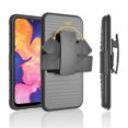thumbnail image 6 of Compatible for Samsung Galaxy A10e Case with Tempered Glass Screen Protector Belt Clip Holster Defender Rugged Shock Proof Armor Heavy Protection Phone Cover w/Magnetic Mount Plate [Black], 6 of 6