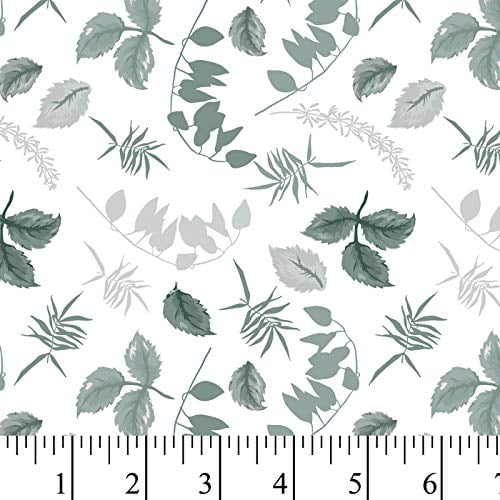 Antique Leaves Cotton Fabric by The Yard