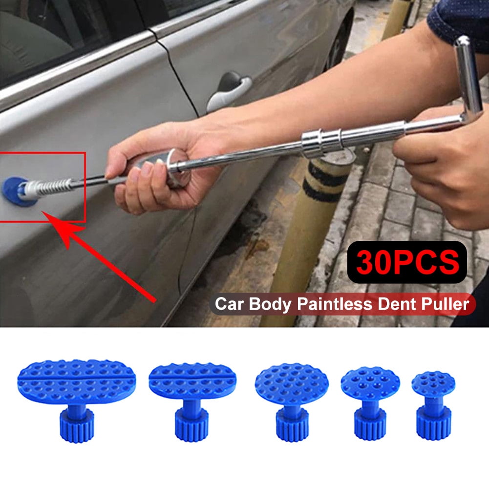30pcs Puller Tabs Glue Pulling Tabs Car Body Dent Remover Tool Glue Puller Sets Auto Body Paintless Dent Removal Tabs Kits 