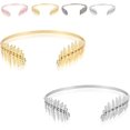 thumbnail image 1 of Back-Worn Leaf Metal Headband - Goddess Bridal Headpiece, Fashion Leaf Back, Adjustable Wedding Hair Accessory for Women, Boho Chic Headband for Special Occasions(Gold+Silver), 1 of 10