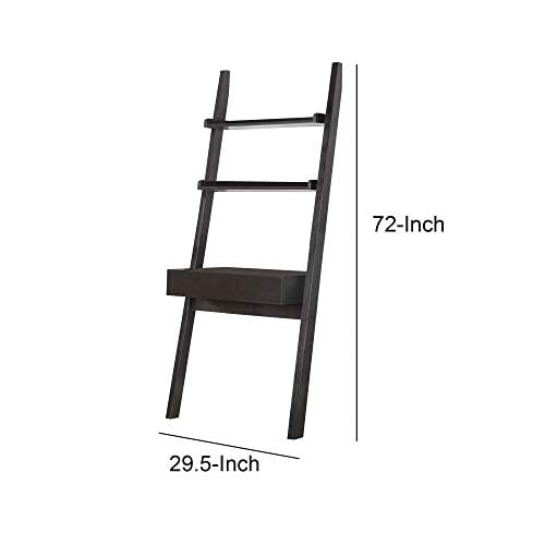 Benzara BM172239 Ladder Desk With One Drawer Cappuccino Walmart