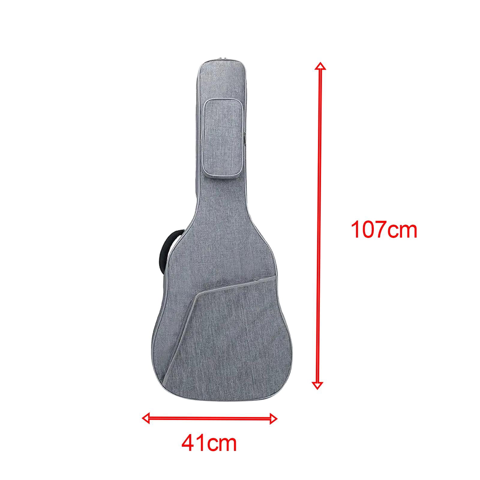 Rushawy Electric Gig Bag Waterproof 2 Pockets Professional Padded Soft Case for Electric Gray