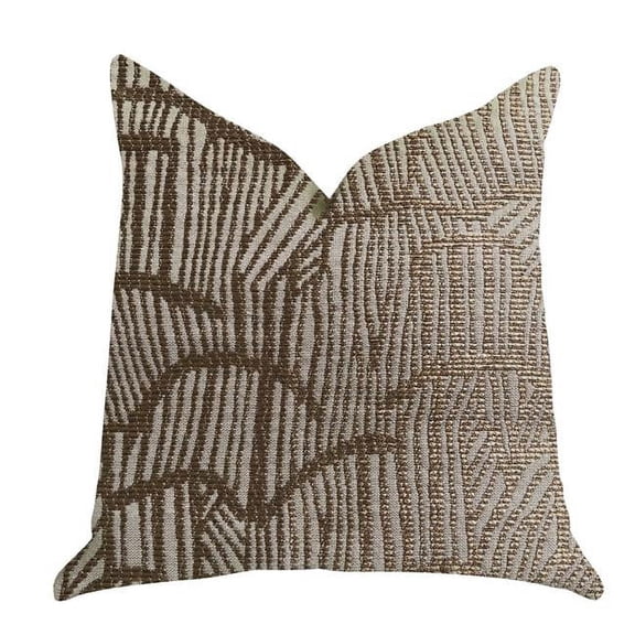 Metallic Bronze Luxury Throw Pillow, 20 x 36 in. King