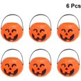 thumbnail image 3 of Mini cubos de calabaza, adornos de barril de plástico, cubo de caramelo, accesorios de decoración para fiestas, decoración de Halloween, paquete de 6 BANYUO  Electrónica, 3 of 6
