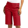 thumbnail image 2 of LLYWEY Women Chino Shorts for Summer - Womens Plus Size Bermuda Walking Shorts - Stretchy Business Casual Dressy Short Pants with Pockets, 2 of 9