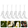 thumbnail image 2 of Shisuyan High-Heeled Shoes Shape Plastic Pendants White 6Pcs 2.8x2.8x0.8In, 2 of 8