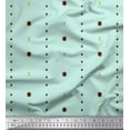 thumbnail image 1 of Soimoi Green polyester Crepe Fabric Butidar Jamdani Decor Fabric Printed Yard 42 Inch Wide, 1 of 2