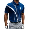 thumbnail image 2 of Zysthvn Athletic Shirts for Men Tall and Big Summer Polo Golf T Shirts for Men Short Sleeve Printed Turn Down Collar Shirts, 2 of 5