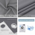 thumbnail image 4 of Grey Pure Color Blackout Curtains for Bedroom/Living Room, Thermal Insulated Kitchen Curtains, Aesthetics Contemporary Luxury Grommet Darkening Window Treatment Drapes 52"x72"x2, 4 of 8