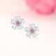 thumbnail image 5 of Aretes de piedra rosa con flor de margarita JAMW 1 par para mujeres y niñas, 5 of 5