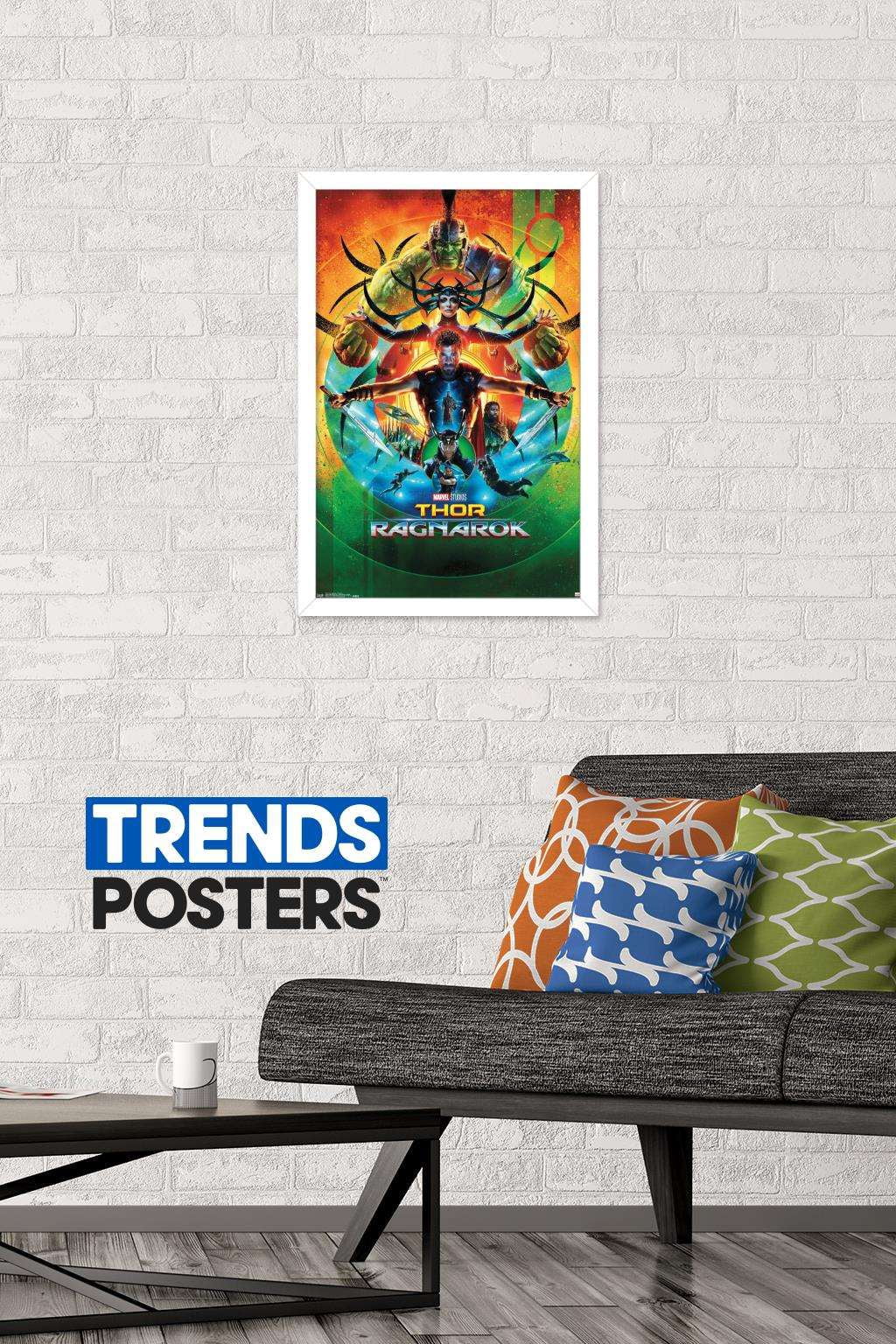 Marvel Cinematic Universe - Thor: Ragnarok - One Sheet Wall Poster, 14.725" x 22.375", Framed