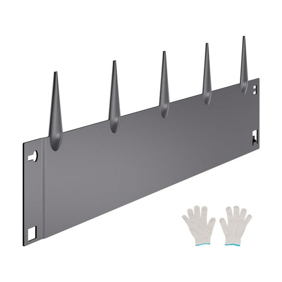 KFFKFF Iron Garden Border, Set of 5, 39 x 5 inches, Metal Garden Border Resistant to Rust, Flexible Landscape Border, Durable Grass Border, Simple Installation, Dark Gray Divider