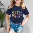 thumbnail image 2 of T-Shirts pour Filles Col Rond T-Shirts Graphiques Vêtements d'Été pour Filles Hauts pour Filles 5-6 Ans, 2 of 4