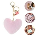 thumbnail image 3 of Unique Bargains 1 Pc Fashion Tassel Heart Handbag Charm Bag Accessories Pink, 3 of 5
