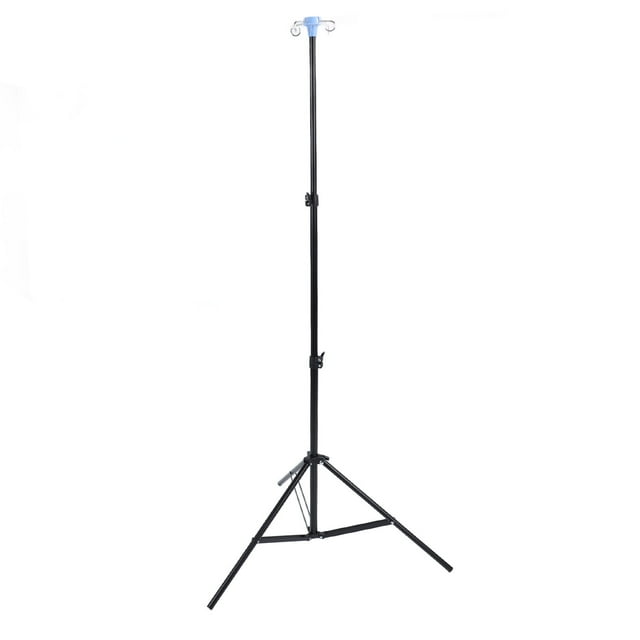 Soporte Portátil de Poste IV Plegable, 4 Gancho Plegable IV de Acero de Acero de Acero inoxidable de acero inoxidable de 1.0 Pulgadas de tubería de tubería para hospital para hospital