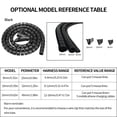 thumbnail image 4 of Wire Storage Pipe Bite-proof Cable Organizer Protective Cable Organizer Spiral Cable Winder Pattern Random, Black, 10mmx1.5m, Clamp 10mm, 4 of 8